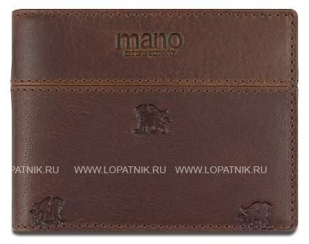 портмоне mano "don leon", натуральная кожа в коричневом цвете, 11 х 8,6 см m191920241 MANO 1919