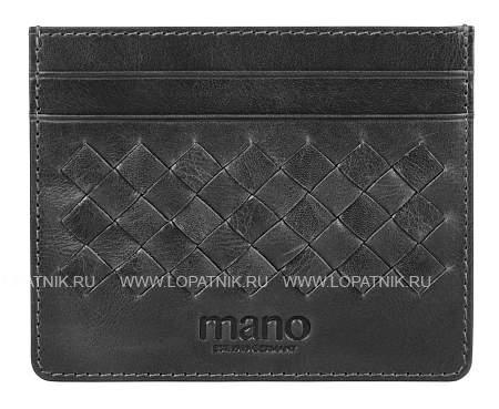 портмоне для кредитных карт mano "don luca", натуральная кожа в черном цвете, 10,3 х 8,3 см m191945001 MANO 1919