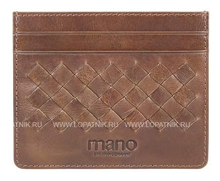 портмоне для кредитных карт mano "don luca", натуральная кожа в коньячном цвете, 10,3 х 8,3 см m191945002 MANO 1919