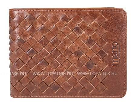 бумажник mano "don luca", натуральная кожа в коньячном цвете, 12,5 х 9,7 см m191945602 MANO 1919