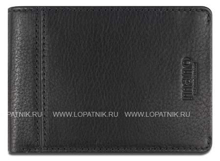 бумажник mano "don montez", натуральная кожа в черном цвете, 12,8 х 9 см m191925201 MANO 1919