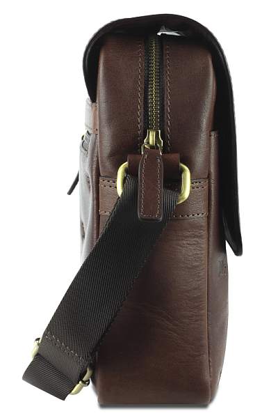 Сумка через плечо Mano "Don Leon", натуральная кожа в коричневом цвете, 20 х 25 х 8 см M191920641 MANO 1919, Артикул: M191920641 фото №1