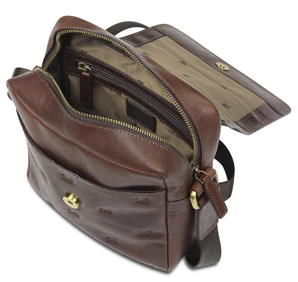 Сумка через плечо Mano "Don Leon", натуральная кожа в коричневом цвете, 20 х 25 х 8 см M191920641 MANO 1919, Артикул: M191920641 фото №1