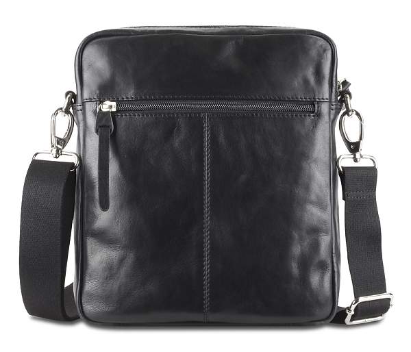 Сумка через плечо Mano "Don Luca", натуральная кожа в черном цвете, 23 х 26,5 х 4,5 см M191945801 MANO 1919, Артикул: M191945801 фото №1