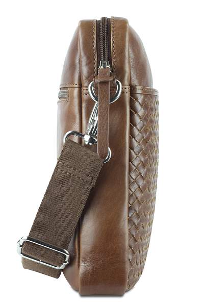 Сумка через плечо Mano "Don Luca", натуральная кожа в коньячном цвете, 23 х 26,5 х 4,5 см M191945802 MANO 1919, Артикул: M191945802 фото №1