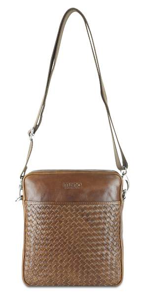 Сумка через плечо Mano "Don Luca", натуральная кожа в коньячном цвете, 23 х 26,5 х 4,5 см M191945802 MANO 1919, Артикул: M191945802 фото №1
