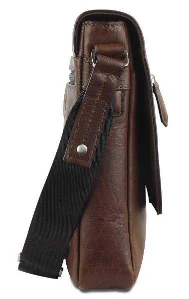 Сумка через плечо Mano "Don Valentino", натуральная кожа в коричневом цвете, 21 х 25 х 5 см M191940039 MANO 1919, Артикул: M191940039 фото №1