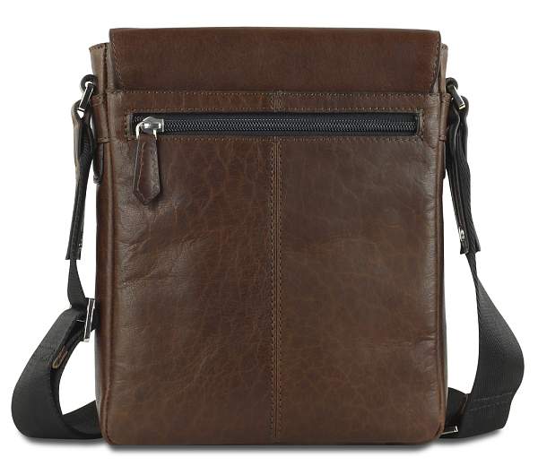 Сумка через плечо Mano "Don Valentino", натуральная кожа в коричневом цвете, 21 х 25 х 5 см M191940039 MANO 1919, Артикул: M191940039 фото №1