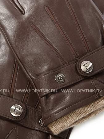 перчатки мужские 100% ш is980 d.brown/brown is980 Eleganzza