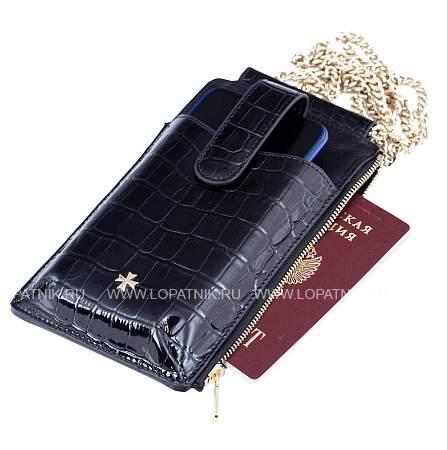 сумочка для телефона 9244-n.croco black Vasheron