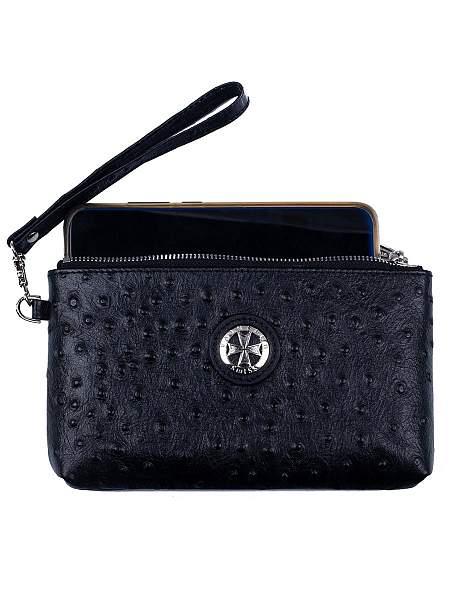 Сумочка для телефона 9247-N.Ostrich Black  Vasheron, Артикул: 9247-N.Ostrich Black фото №1