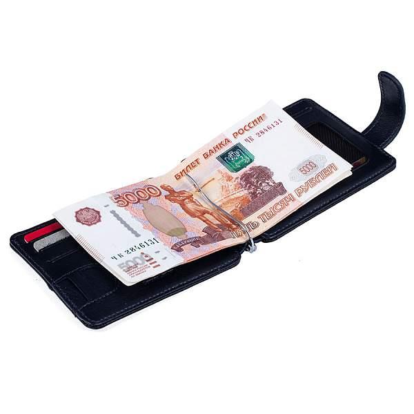 Портмоне с зажимом 9660-N.Polo Black / D.Blue Vasheron, Артикул: 9660-N.Polo Black / D.Blu фото №1