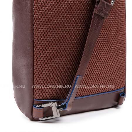 рюкзак с одной лямкой piquadro ca5107b2s/tm мужской кожаный коричневый Piquadro
