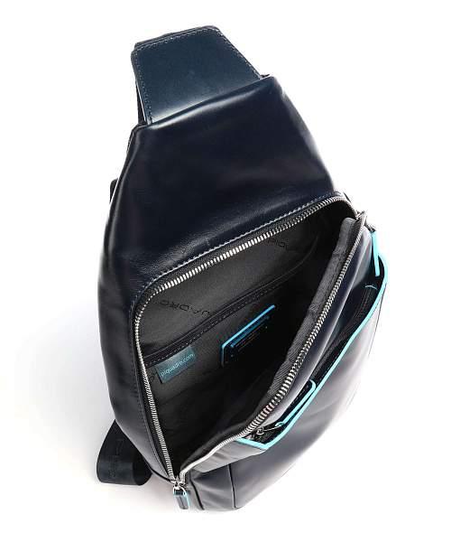 Рюкзак с одной лямкой Piquadro CA4827B2/BLU2 кожаный темно-синий Piquadro, Артикул: CA4827B2/BLU2 фото №1
