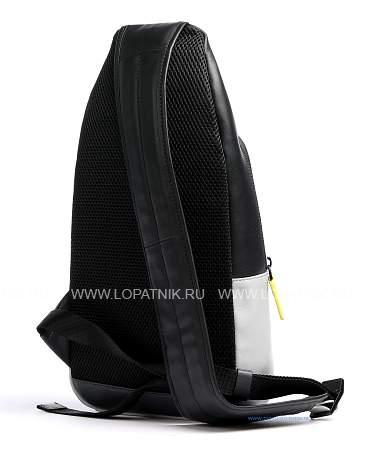 рюкзак с одной лямкой piquadro ca4536ub00/grgr кожаный желто-серый Piquadro