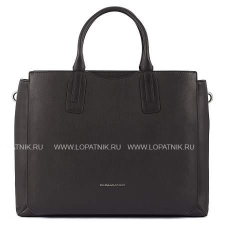 женская сумка деловая с отделением для ноутбука ca5686s119/n кожаная черная Piquadro
