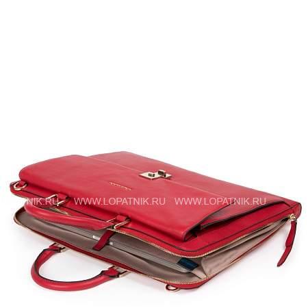 женская кожаная сумка для ноутбука piquadro ca5511df/r красная Piquadro