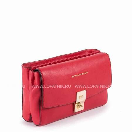 женская сумка со съемным плечевым ремешком piquadro ca5436df/r красная Piquadro
