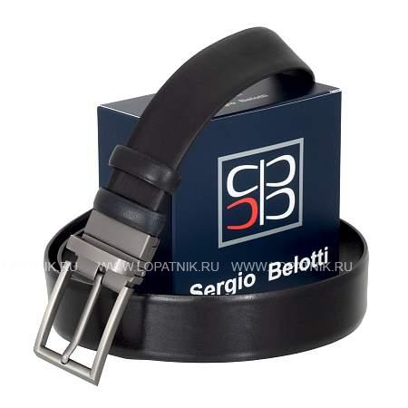 ремень чёрный-синий sergio belotti 1023/35 nero/blue Sergio Belotti