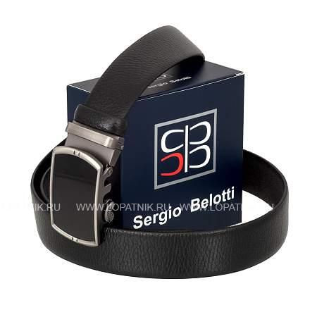 ремень чёрный sergio belotti 1022/35 nero Sergio Belotti