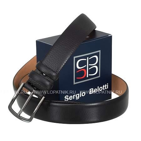 ремень чёрный sergio belotti 1021/35 nero Sergio Belotti