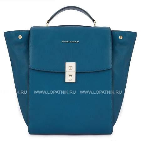 рюкзак женский кожаный piquadro синий Piquadro