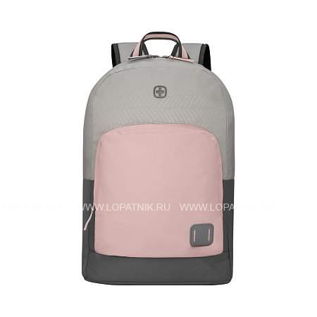рюкзак wenger next crango 16", серый/розовый, переработанный пэт/полиэстер, 33х22х46 см, 27 л. 611982 Wenger