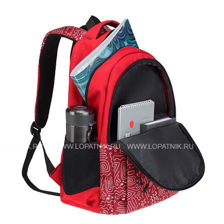 рюкзак torber class x, красный с орнаментом, полиэстер 900d, 45 x 30 x 18 см t2602-22-red Torber
