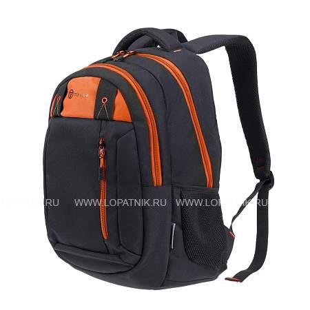 рюкзак torber class x, черный с оранжевой вставкой, полиэстер 900d, 45 x 32 x 16 см t5220-22-blk-red Torber