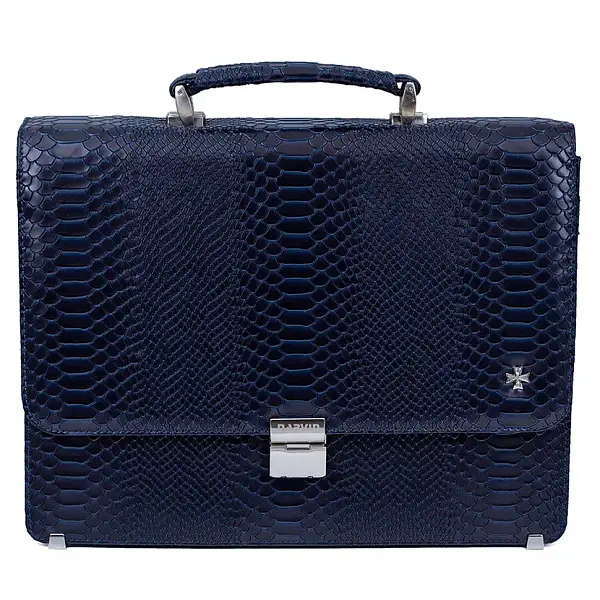 Стильный портфель Vasheron, Артикул: 9773-N.Anaconda D.Blue фото №1
