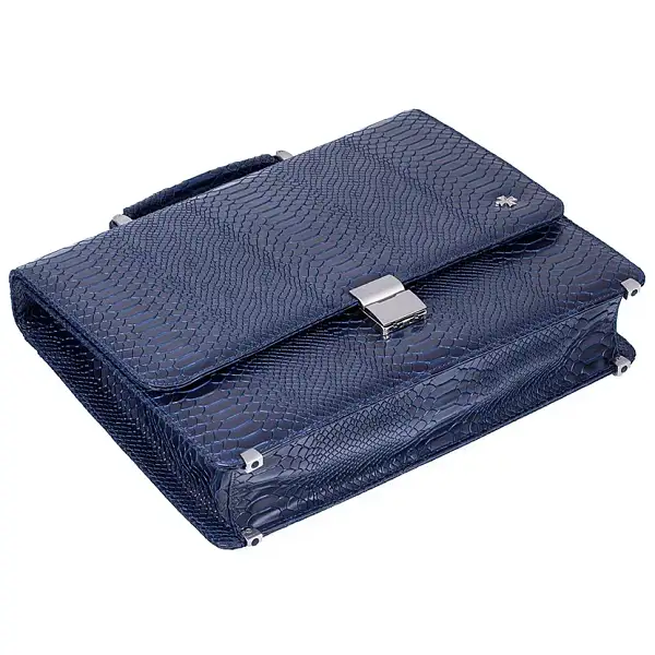 Стильный портфель Vasheron, Артикул: 9773-N.Anaconda D.Blue фото №1