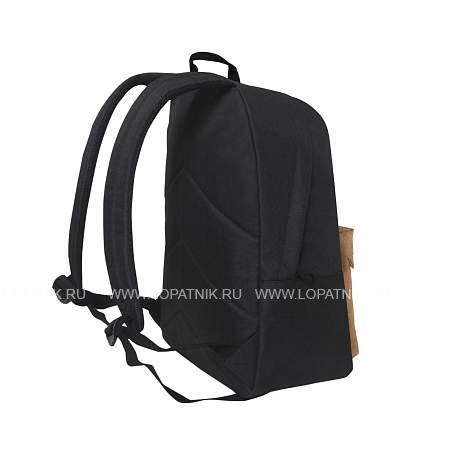 рюкзак torber graffi, черный с карманом коричневого цвета, полиэстер меланж, 42 х 29 x 19 см t8965-blk-brw Torber