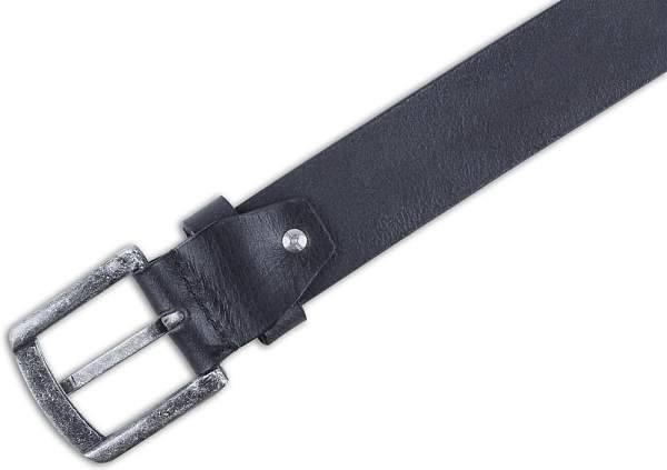 Ремень KLONDIKE Creek, односторонний, натуральная воловья кожа, цвет чёрный, 100 х 4 см KD1200-01-100 KLONDIKE 1896, Артикул: KD1200-01-100 фото №1