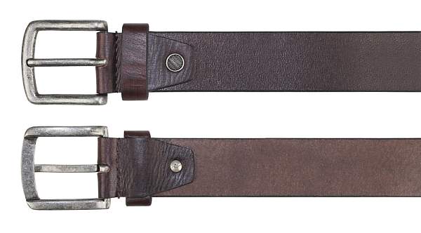 Ремень KLONDIKE Creek, односторонний, натуральная воловья кожа, цвет тёмно-коричневый, 90 х 4 см KD1200-03-90 KLONDIKE 1896, Артикул: KD1200-03-90 фото №1