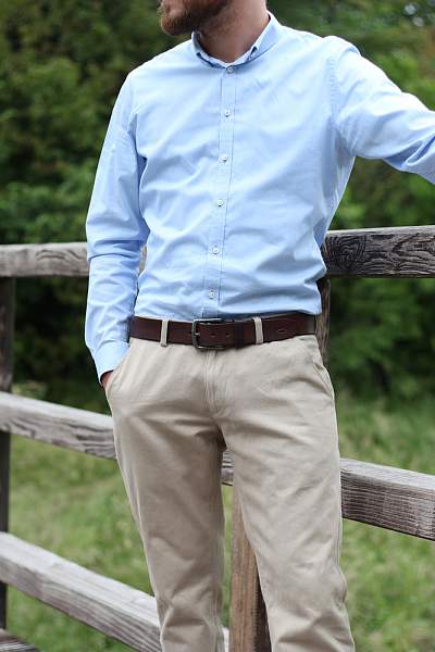 Ремень KLONDIKE Creek, односторонний, натуральная воловья кожа, цвет тёмно-коричневый, 90 х 4 см KD1200-03-90 KLONDIKE 1896, Артикул: KD1200-03-90 фото №1