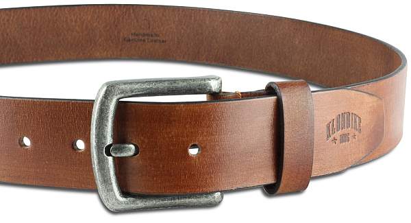 Ремень KLONDIKE Creek, односторонний, натуральная воловья кожа, цвет коньячный, 100 х 4 см KD1200-04-100 KLONDIKE 1896, Артикул: KD1200-04-100 фото №1