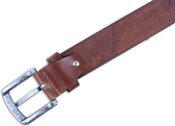 Ремень KLONDIKE Creek, односторонний, натуральная воловья кожа, цвет коньячный, 100 х 4 см KD1200-04-100 KLONDIKE 1896, Артикул: KD1200-04-100 фото №1