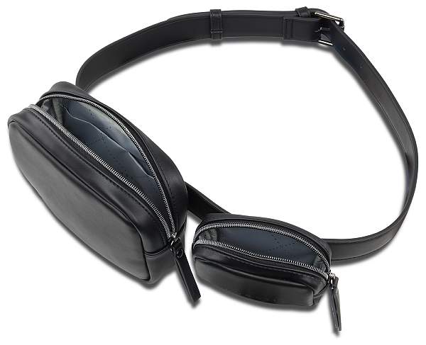 Сумка на пояс BUGATTI Almata, с кошельком, чёрная, полиуретан, 29x5x13 см 49665001 BUGATTI, Артикул: 49665001 фото №1