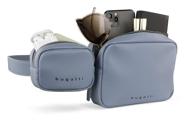 Сумка на пояс BUGATTI Almata, с кошельком, голубая, полиуретан, 29x5x13 см 49665039 BUGATTI, Артикул: 49665039 фото №1