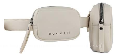 сумка на пояс bugatti almata, с кошельком, бежевая, полиуретан, 29x5x13 см 49665050 BUGATTI