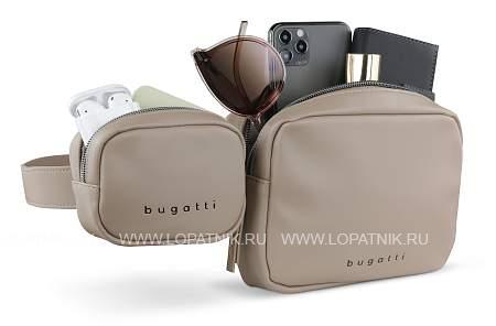 сумка на пояс bugatti almata, с кошельком, песочная, полиуретан, 29x5x13 см 49665054 BUGATTI