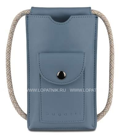 сумка-чехол для мобильного телефона bugatti almata, голубая, полиуретан, 11x2x18 см 49665239 BUGATTI