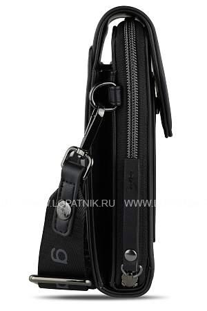 сумка наплечная bugatti almata, чёрная, полиуретан, 11х4х19 см 49665301 BUGATTI