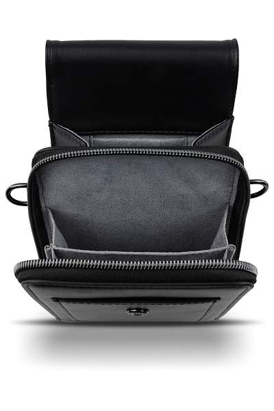 Сумка наплечная BUGATTI Almata, чёрная, полиуретан, 11х4х19 см 49665301 BUGATTI, Артикул: 49665301 фото №1