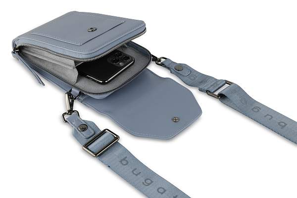 Сумка наплечная BUGATTI Almata, голубая, полиуретан, 11х4х19 см 49665339 BUGATTI, Артикул: 49665339 фото №1