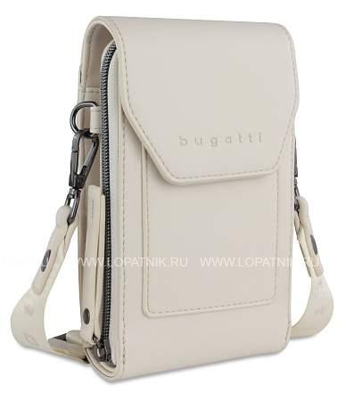 сумка наплечная bugatti almata, бежевая, полиуретан, 11х4х19 см 49665350 BUGATTI