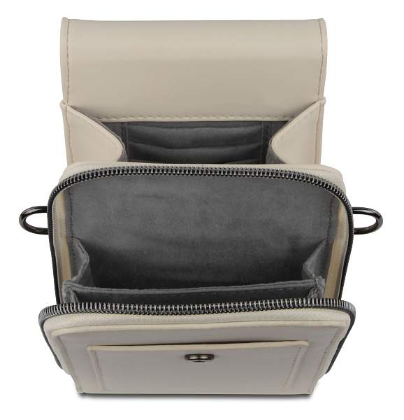 Сумка наплечная BUGATTI Almata, бежевая, полиуретан, 11х4х19 см 49665350 BUGATTI, Артикул: 49665350 фото №1