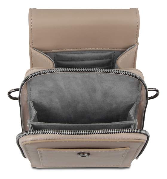 Сумка наплечная BUGATTI Almata, песочная, полиуретан, 11х4х19 см 49665354 BUGATTI, Артикул: 49665354 фото №1