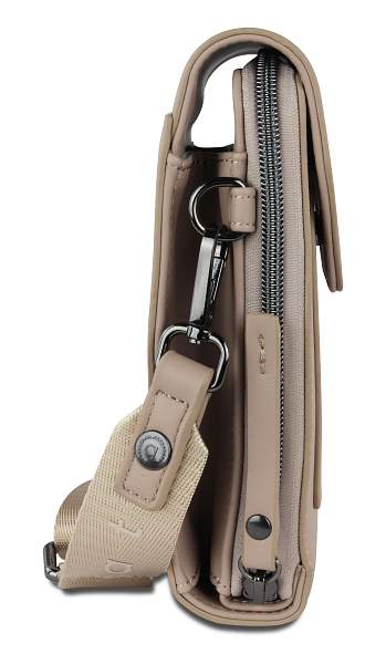 Сумка наплечная BUGATTI Almata, песочная, полиуретан, 11х4х19 см 49665354 BUGATTI, Артикул: 49665354 фото №1