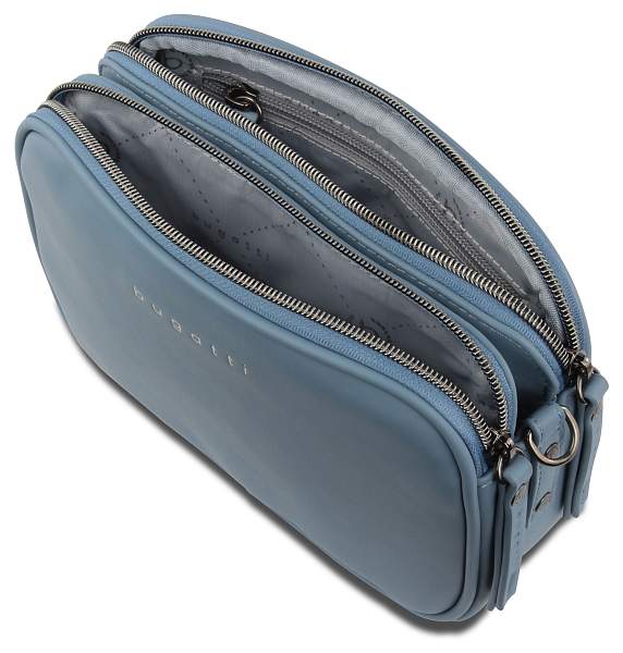Сумка кросс-боди женская BUGATTI Almata, голубая, полиуретан, 21,5х6х15 см 49665439 BUGATTI, Артикул: 49665439 фото №1